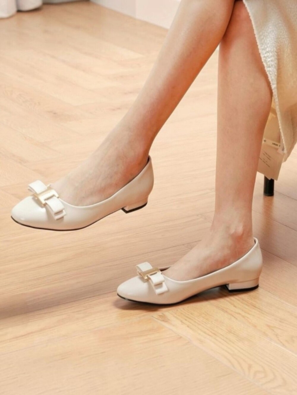 C.Paravano Women's Flat Bowknot Shoes Ballet Flats Office Lady Sz 9.5